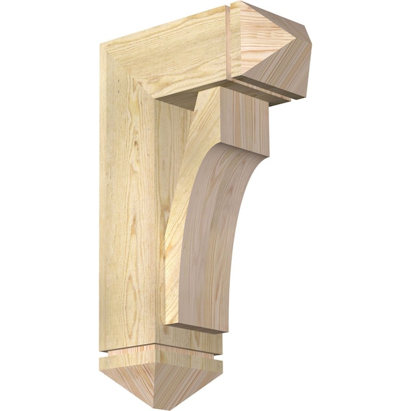 Ekena Millwork Westlake Arts and Crafts Rough Sawn Bracket w/ Offset Brace, Douglas Fir, 8"W x 18"D x 30"H BKT0806X18X30WTL03RDF - main